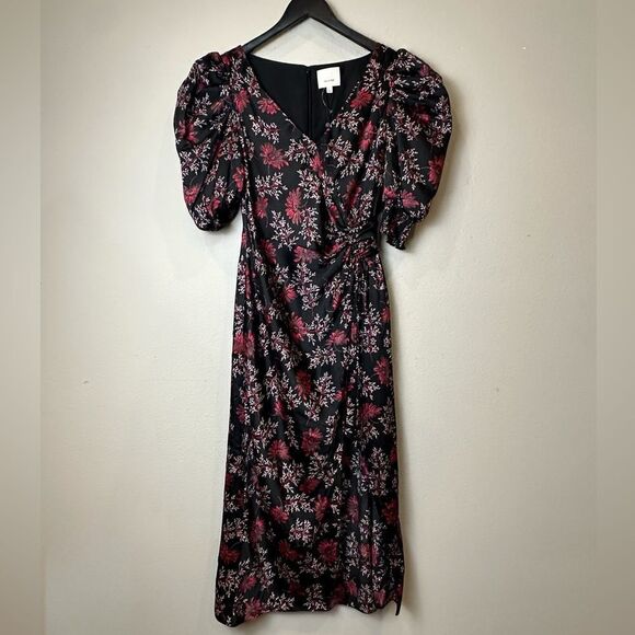 Cinq à Sept Daisy Kacy Faux Wrap Midi Dress‎ size 4 - Picture 4 of 15